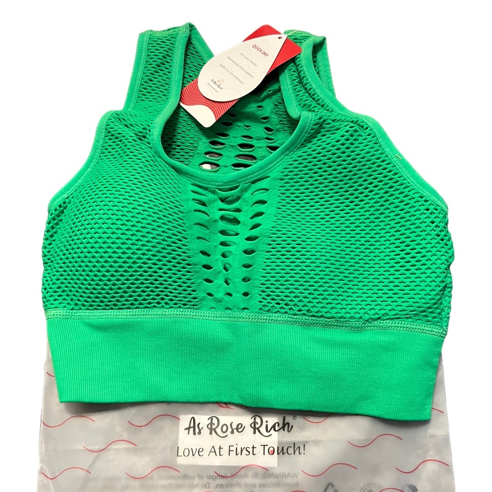 As Rose Rich Sports Bras for Women Seamless Crop Tank Top